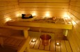 beleuchtete Sauna